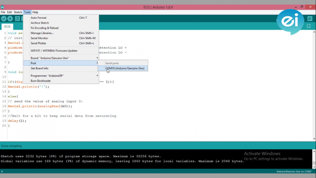 Uploading Sketch to arduino