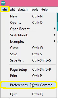 arduinoide-file -preferences