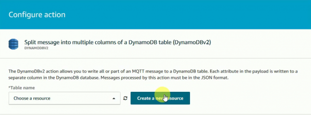 Create-amazon-dynamodb-resource