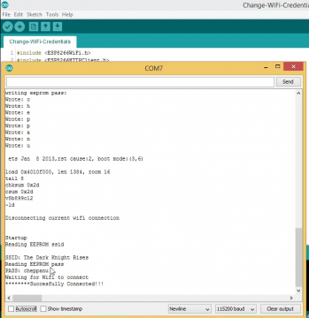 Change ESP8266 WiFi credentials without uploading code from Arduino IDE