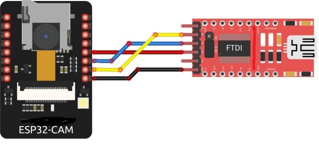 esp32-cam connections after uploading