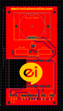 Motion triggered Telegram Alert device with help of ESP32 camera_PCB