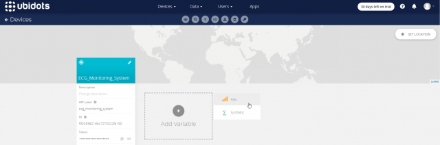 Ubidots creating variable