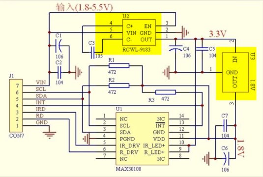 max30100 schematic diagram