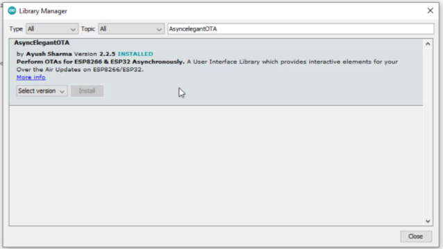 AsyncelegantOTA