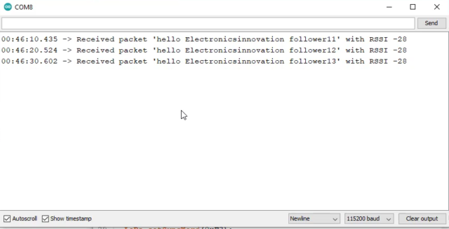 Testing ESP32_LoRa_Receiver Code: