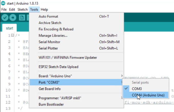 Arduino comport